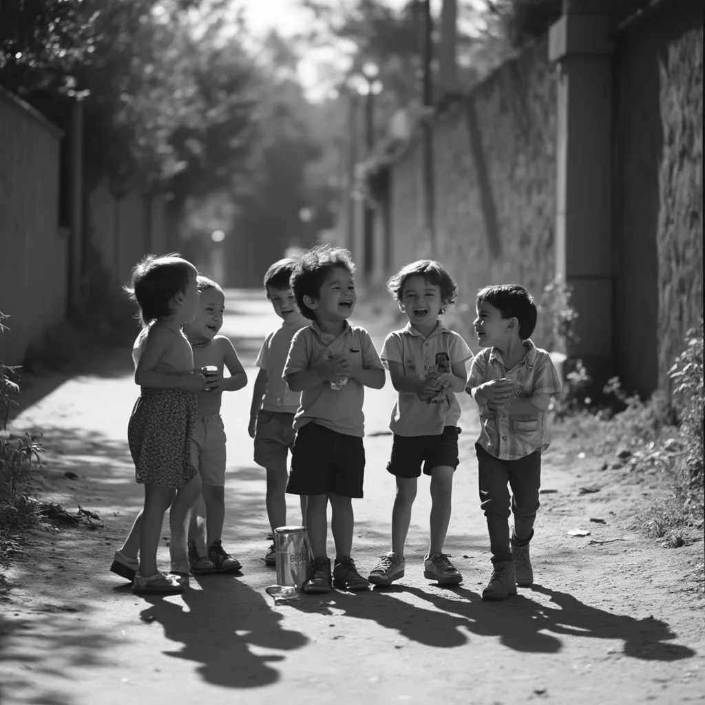 Niños jugando juegos tradicionales