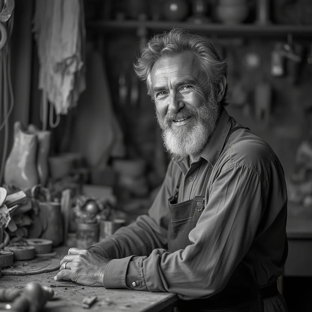 Artesano argentino trabajando
